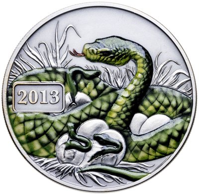 купить Токелау 5 долларов 2013 "Китайский гороскоп - Год змеи", в футляре
