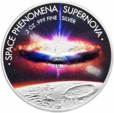 купить Бенин 1500 франков 2016 "Космические феномены - Супернова - Сверхновая звезда", в футляре с сертификатом