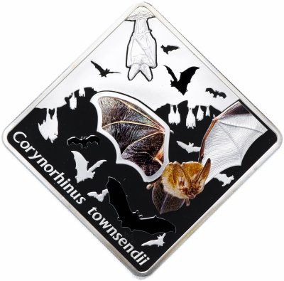 купить Палау 10 долларов 2016 "Летучая мышь - Ушан Таунсенда", в футляре с сертификатом