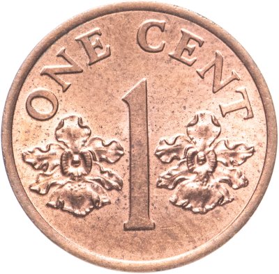 купить Сингапур 1 цент (cent) 1986-2002, случайный год