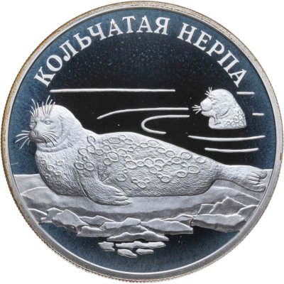купить 1 рубль 2007 СПМД кольчатая нерпа (ладожский подвид)