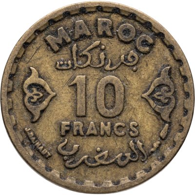 купить Французское Марокко 10 франков (francs) 1952
