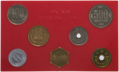 Купить Япония Годовой набор монет 1987 (6 монет + жетон)
