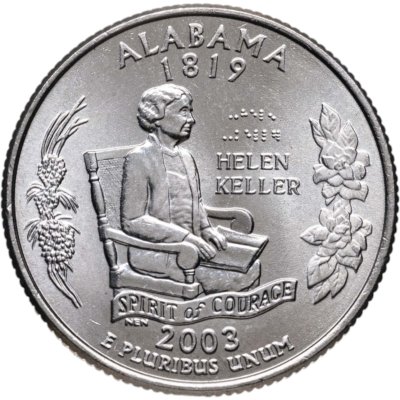 купить США 1/4 доллара (квотер, 25 центов) 2003 D "Штат Алабама"