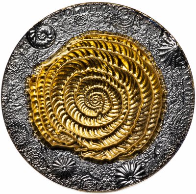 купить Остров Ниуэ 2 доллара 2017 "Эволюция Земли - Нуммулиты", в футляре с сертификатом