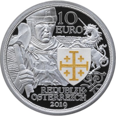 купить Австрия 10 евро 2019 "Рыцарские истории - Приключения" в футляре с сертификатом