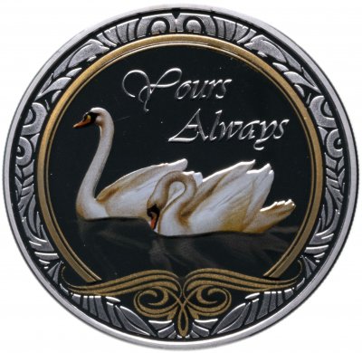 купить Токелау 5 долларов 2013 "Любовь - два лебедя"