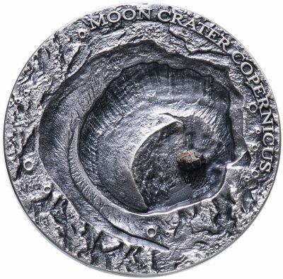 купить Остров Ниуэ 1 доллар 2019 "Метеоритный кратер - Лунный кратер Коперник. Метеорит", в футляре с сертификатом